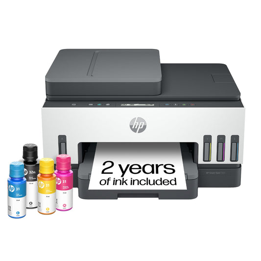 HP Smart Tank 7301 Wireless All-in-One Ink Tank Printer, Scanner, Copier with 2 Years of Ink Included, Best-for-Home Office, Cartridge-Free