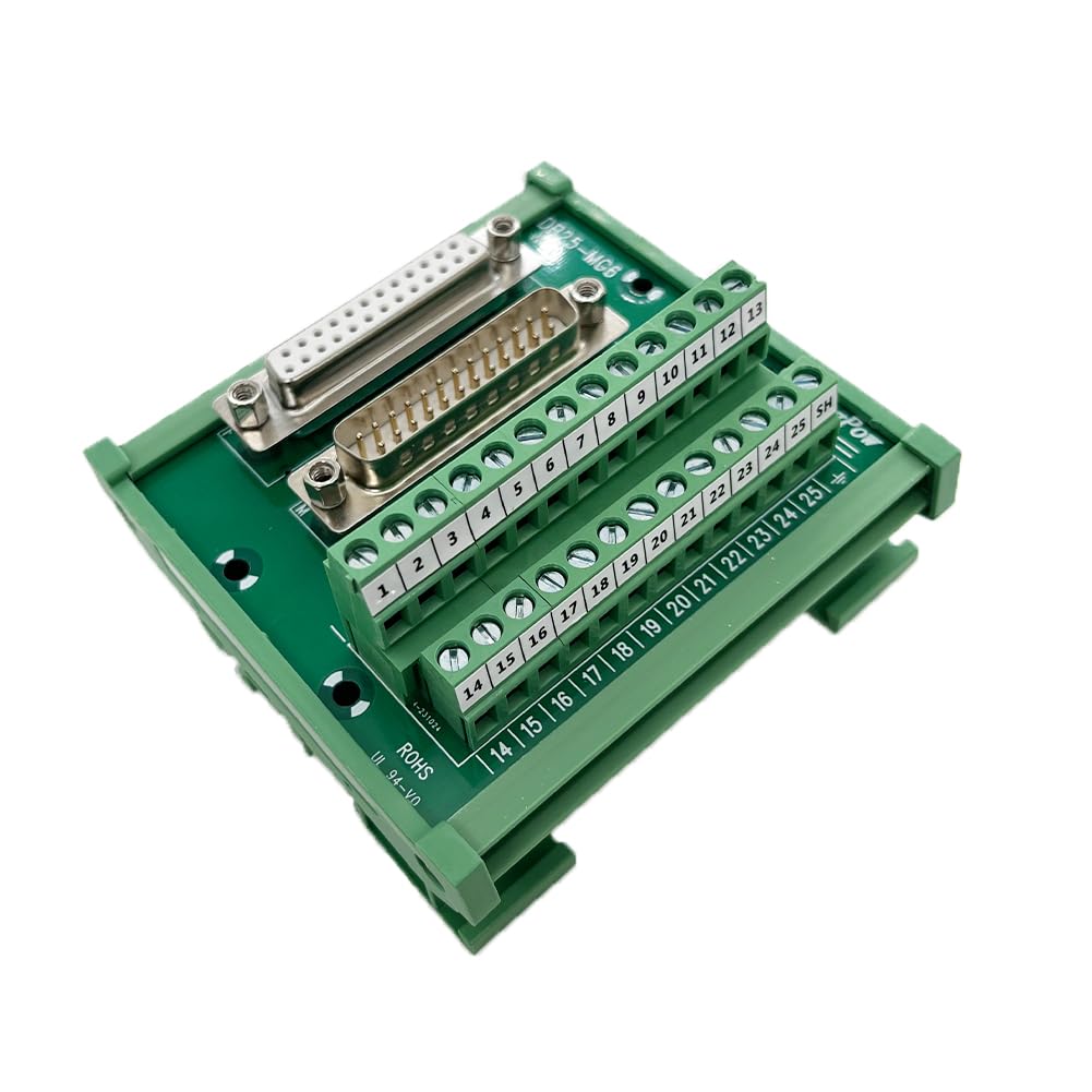 Molence DB15 Solderless Male Female Header Breakout Connector, RS232 D-SUB Serial to 15-pin Port Terminal Adapter Connector Breakout Board
