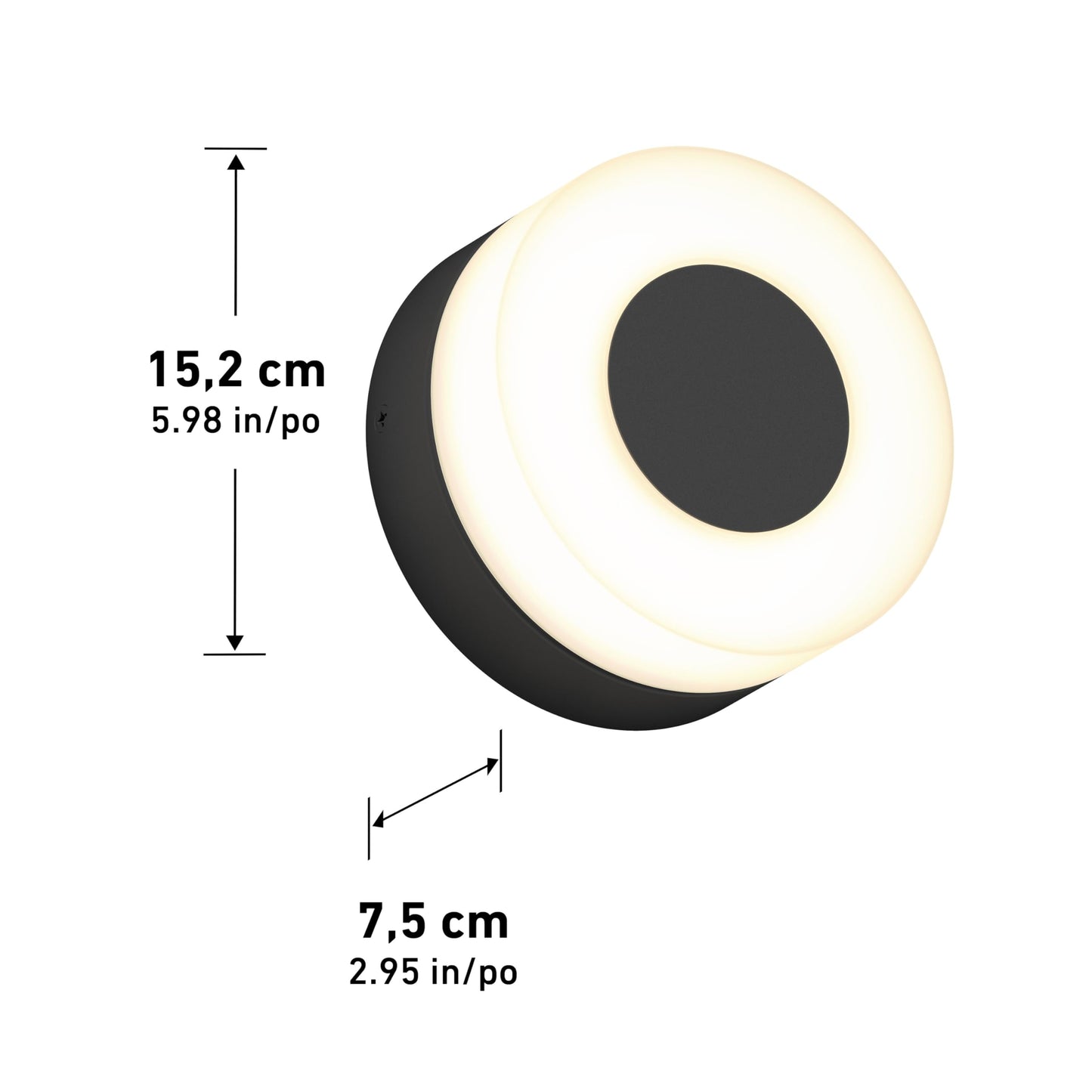 artika Ludwig Outdoor Wall Light Fixture, Matte Black
