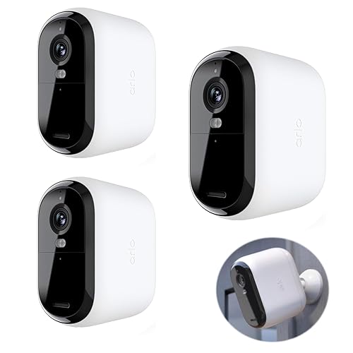 Arlo 3Pack Essential XL Spotlight Camera | 2nd Gen | 2K Color Night Vision, Wireless Security Outdoor Cam | 2-Way Audio | Direct to Wi-Fi No Hub