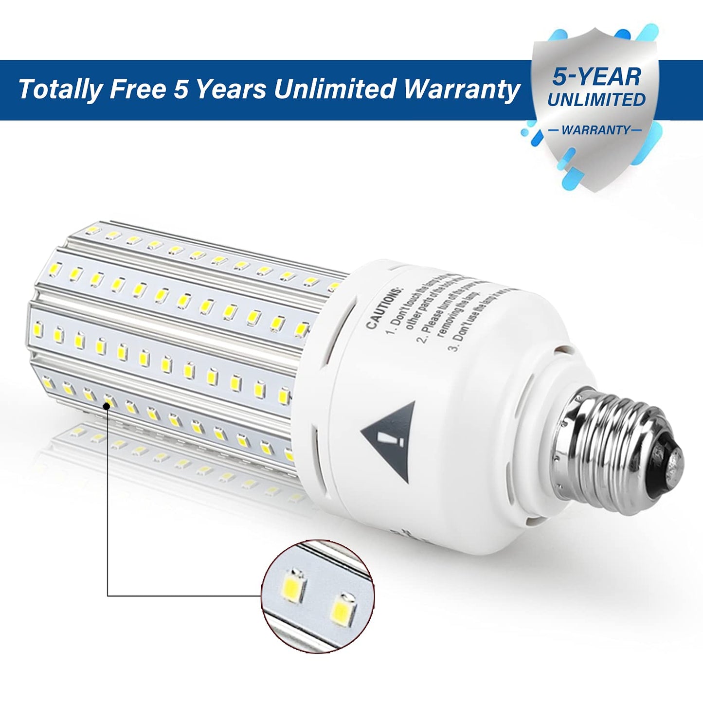 Mafuken 500W Equivalent LED Corn Light Bulb 7500 Lumen Led Bulbs 60W Super Bright 5000K Cool Daylight White E26/E27 Medium Base for Outdoor Indoor