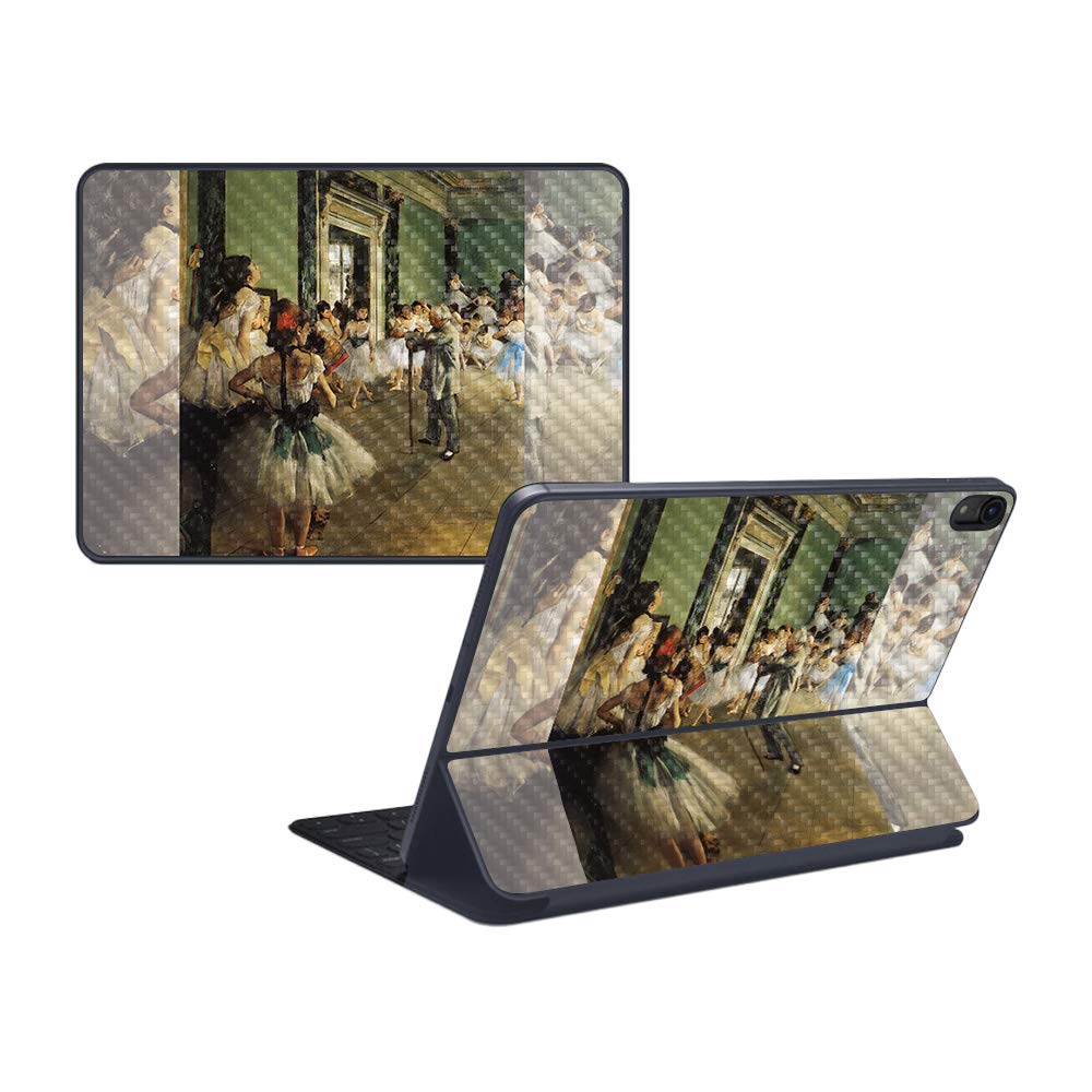 MightySkins Carbon Fiber Skin for Apple iPad Pro Smart Keyboard 11" (2018) - The Ballet Class - Protective, Durable Textured Carbon Fiber Finish