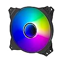 Zalman 120mm Infinity Mirror ARGB Case Fans, Silent 3-Pin Addressable RGB Fans for Desktop, 1200RPM 55.2CFM, 120mm x 120mm x 27mm, Metal, 12V DC, 2.3W