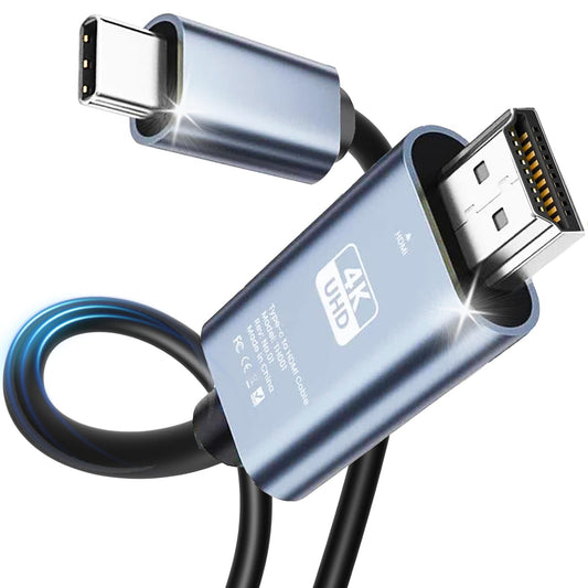 Ankky 6.6FT HDMI Cable Adapter for iPhone 15 to HDTV, 4K USB C to HDMI Video Cable, Thunderbolt 3 & 4 Compatible for iPhone 15/16 Series, MacBook