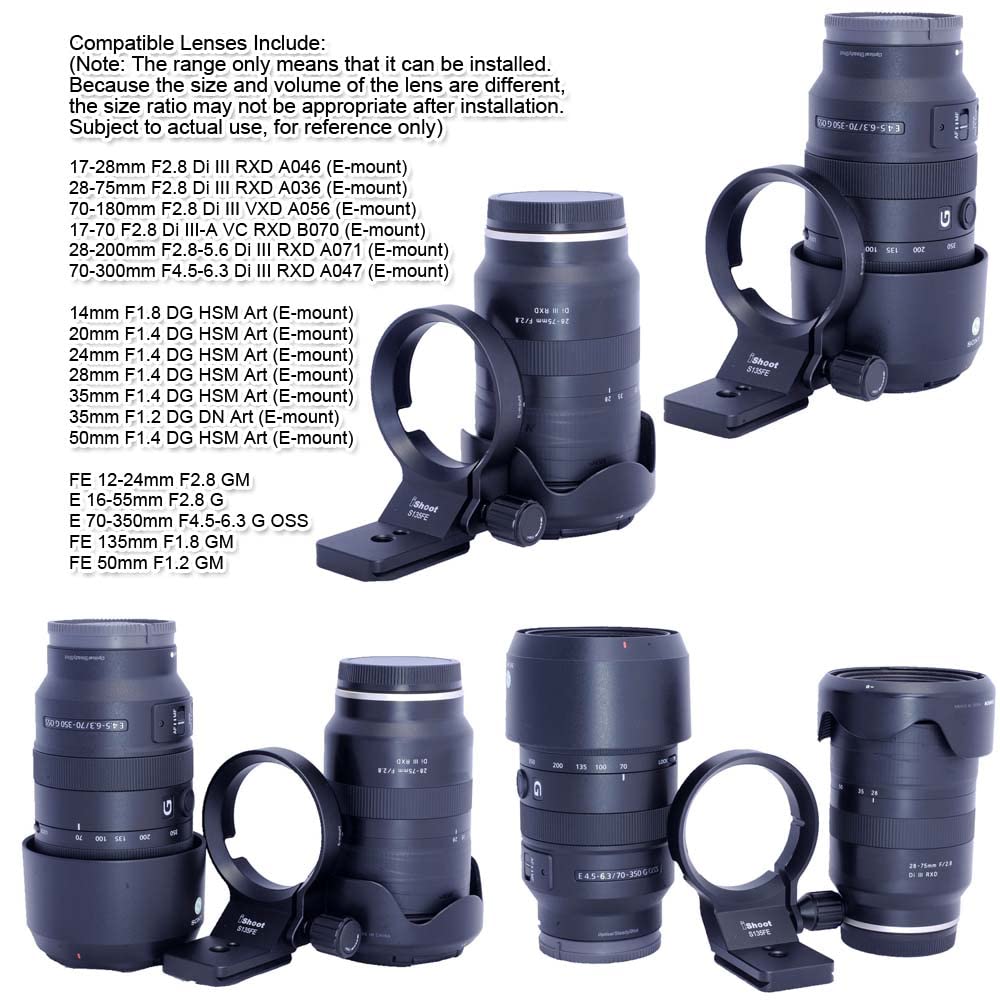 Tripod Mount Ring Lens Collar Compatible with Tamron 28-75mm f/2.8 Di III RXD A036, 28-200mm f/2.8-5.6 Di III RXD A071, 70-180mm f/2.8 Di III VXD A056