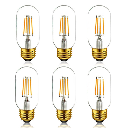 Adshen-US T14 / T45 LED Tubular Bulb 4W 2700K Warm White,E26 Dimmable Vintage Bulb,40W Equivalent 400 Lumens, Antique Edison Style LED Filament Light