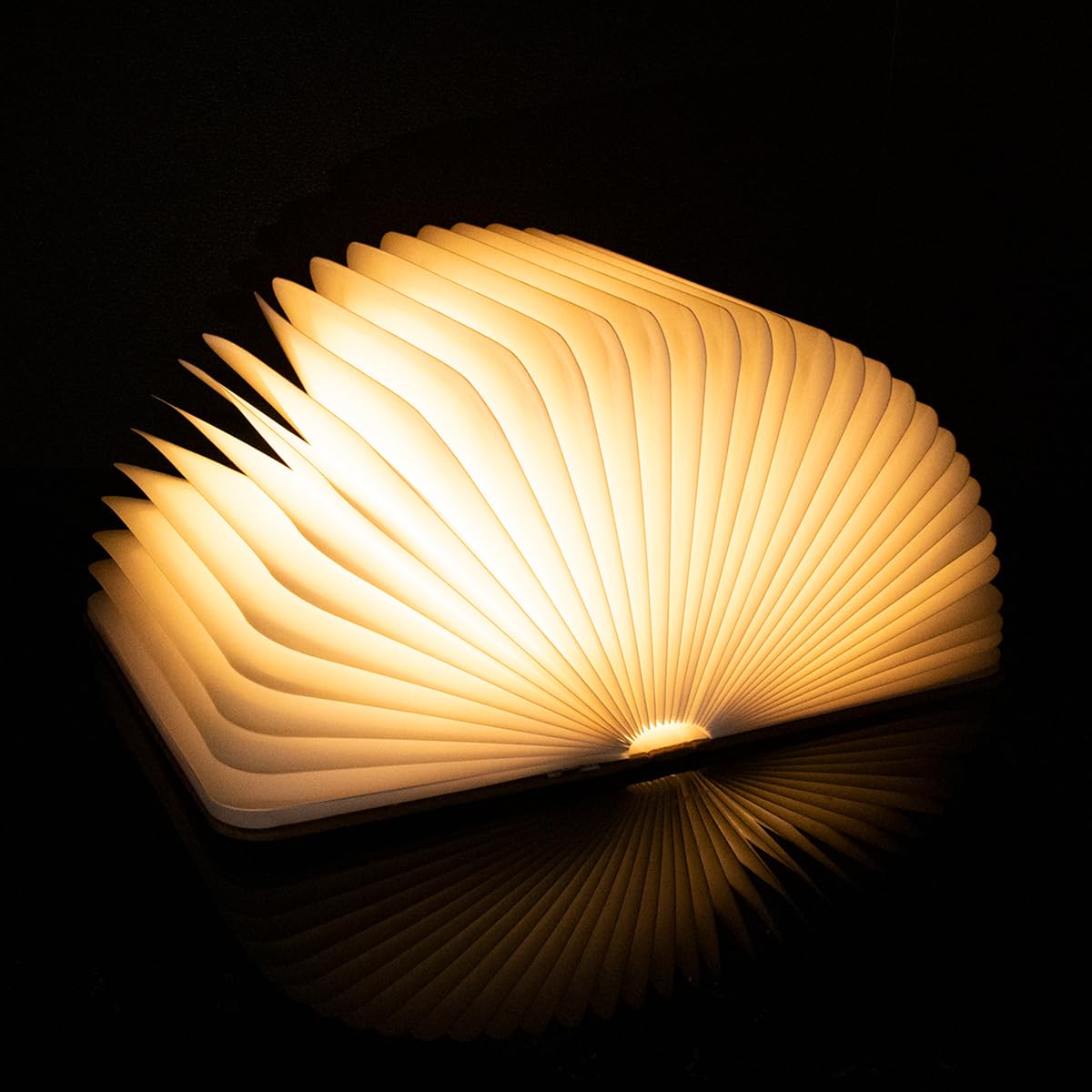 XIUDI 8 Colors Small Folding Book Lamp,Upgraded Version Portable Book-Shaped Desk Light,Novelty LED Paper Lantern with USB Rechargeable Night