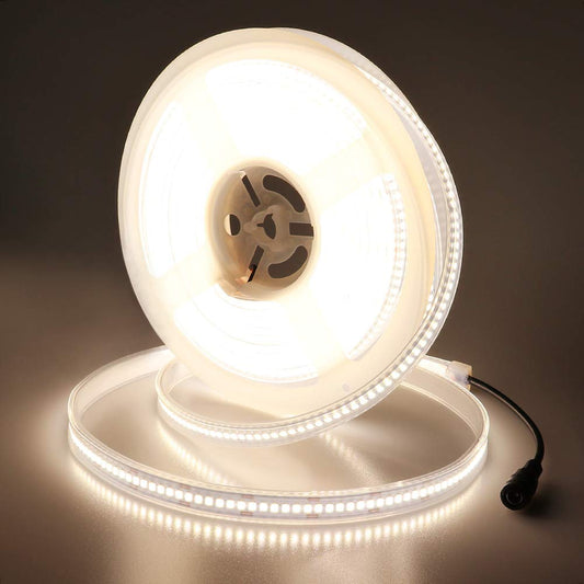 JOYLIT 24V LED Strip 4000K Natural White Outdoor Waterproof, UL Listed Pro 16.4FT 817LM/FT Ultra Bright 238LEDs/M 2835 CRI 92+ 120W 13000LM Dimmable