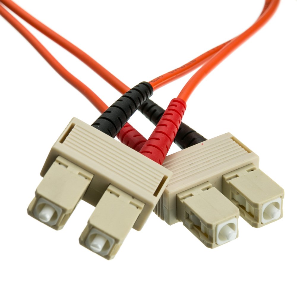 CableWholesale SC to SC OM1 Multimode Duplex Fiber Patch Cord, 2m/6.6ft