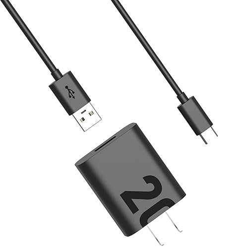 Motorola TurboPower 20 QC3.0 Charger with 1m USB-A to USB-C Cable for Moto G Play (2023/2024), G Power (2022/2023 5G), G Stylus (2022/2022
