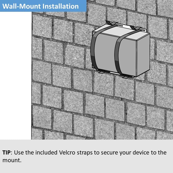 AEONS Universal Wall and VESA Mount | Adjustable Strap Mount for Computers, UPS Units, Cable Boxes, Modems, and Other Electronic Devices | Mounts on