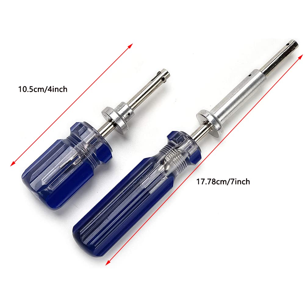 Flushbay Cable TV Terminator Tool 4 Inch +7 Inch CATV Cable Locking and Unlocking Terminator Tool 75Ohm Cable TV Anti-Theft Lock Key for TV Boxes