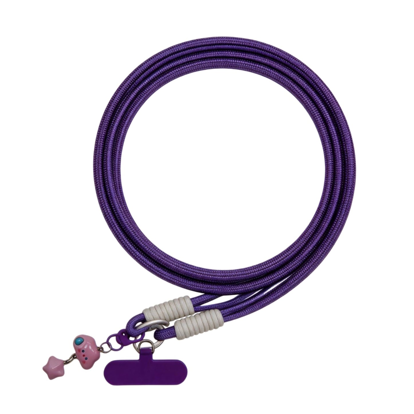 Cluckei Phone Lanyard for Cellphone Case Adjustable Cell Phone Lanyard Neck Strap Hand Wrist Lanyard (Neck Purple)