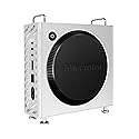 Aluminum Stand for Mac mini M4/M4 Pro (2024) - Premium Vertical Mount | Secure Holder | Enhanced Cooling | Space Saving Desktop Design (Silver)