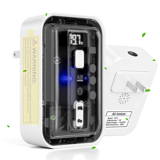Sanivor 3 In 1 Air Ionizers For Home - Negative Ion Filtration System,Real Time Temperature Display Air Purifier Plug,Portable Air Purifier