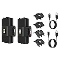 2X Pack Rechargeable Fast Charge Battery Charger Kit + 4X Cover for Xbox Controllers Xbox Series S/X Xbox 1 One S/One X/One Elite Wireless Remote