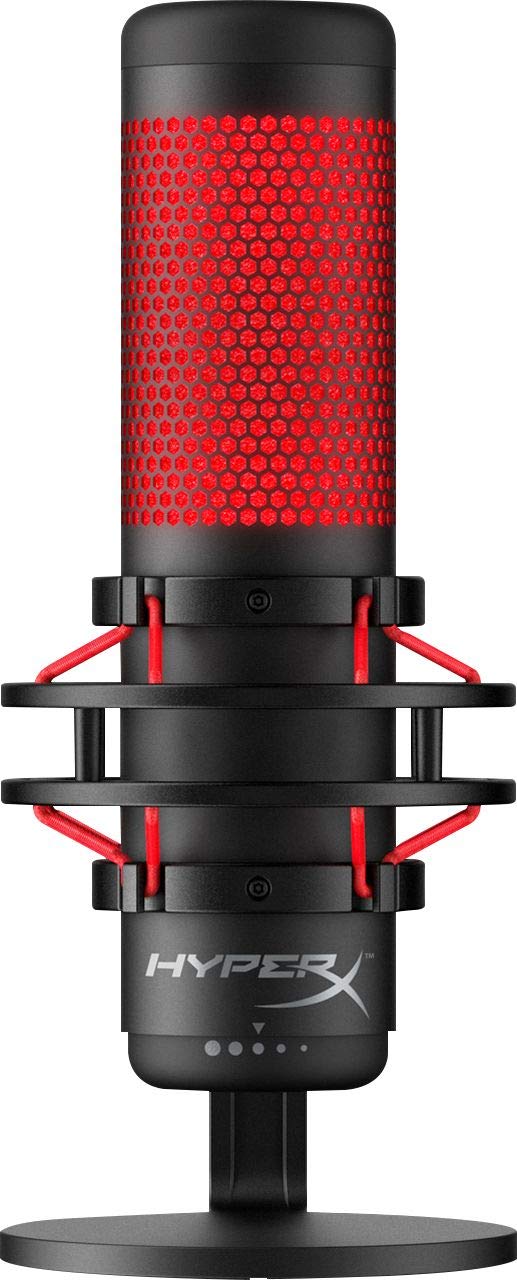 Newest HyperX - QuadCast USB Multi-Pattern Electret Condenser Microphone | 2020 Edition | for PS4, PC and Mac | Pop Filter | Anti-Vibration Shock