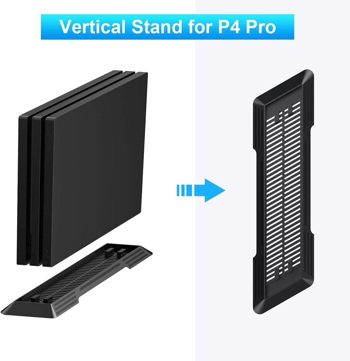 Younik Vertical Stand for P4 Pro, Built-in Cooling Vents and Non-Slip Feet Steady Base Mount for P4 Pro, Black