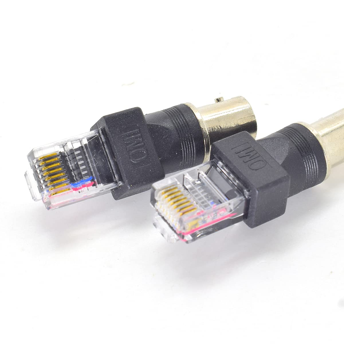 N//C 2pcs BNC Female to RJ45 Male Adapter Coaxial Barrel Coupler Connector