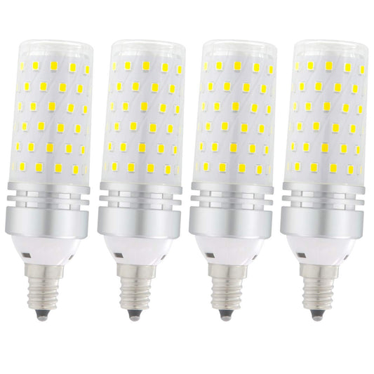 stvono 4 Pack E12 LED Bulb, 16W Candelabra LED Light Bulbs 100 Watt Equivalent, Daylight White 6000K, 1500lm, Non-Dimmable, LED Chandelier Bulbs