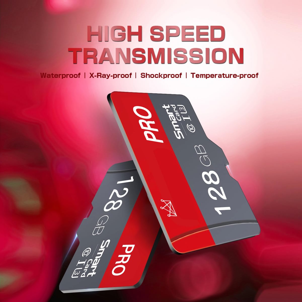 128GB Micro Memory Card Class 10 Memory Cards High Speed Mini TF Card with Adapter for Smartphones/Tablet/Drone/Game Console(2-Pack)