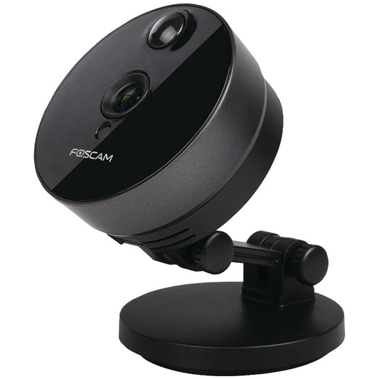 FOSCAM C1 Indoor HD 720P Wireless IP Camera with Night Vision Up to 26ft, Super Wide 115° Viewing Angle, PIR Motion Detection, and More (Black)