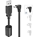 Gonifeto Charger Cable for Garmin GPS,(6Ft 18AWG) Thicker Shielded Mini USB Charging Cord,90 Degree GPS Replacement Power Adapter Wire for Garmin