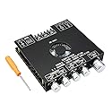 ZK-AS21 TPA3255 Bluetooth 5.1 Power Amplifier Board HiFi 2.1 Channel 220Wx2+350W Digital Audio Receiver AMP Board with Treble and Bass Control for DIY