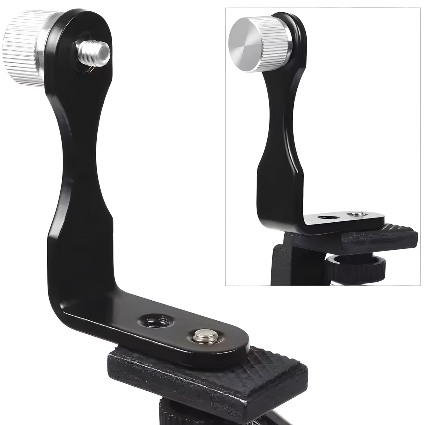 Universal L-Type Metal Binocular Tripod Adapter 1/4" Thread Telescope Tripod Plate Mount