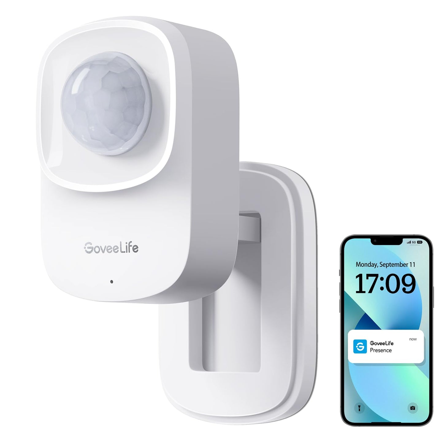GoveeLife Human Presence Sensor, 2.4 GHz Wi-Fi Required, Smart mmWave Radar & PIR Wired Motion Sensor, Zone Positioning, Multi-Person Detection