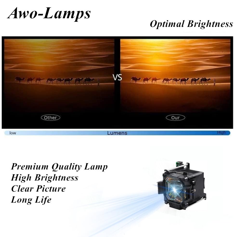 AWO LMP-F330 Premium Replacement Lamp Bulb with Housing for Sony VPL-FH500L,VPL-FX500L,VPL-F500H,VPL-F700HL,VPL-F700XL Projectors