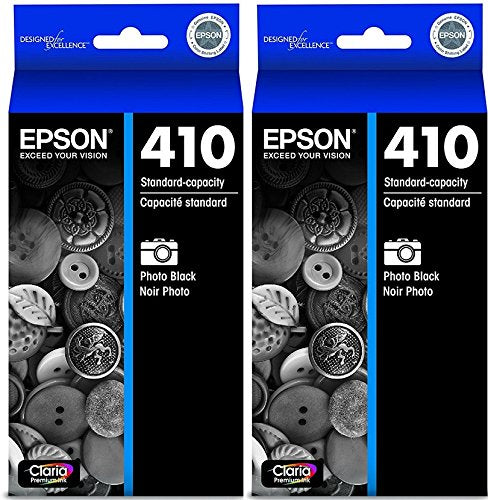 Epson 410 Ink Cartridge vQMpDb, 2Pack (Photo Black)
