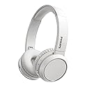 Philips H4205 On-Ear Wireless Headphones with 32mm Drivers & BASS Boost on-Demand, White