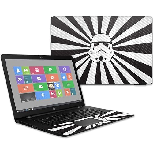MightySkins Carbon Fiber Skin for HP 17T Laptop 17.3" (2017) - Star Rays | Protective, Durable Textured Carbon Fiber Finish | Easy to Apply, Remove…