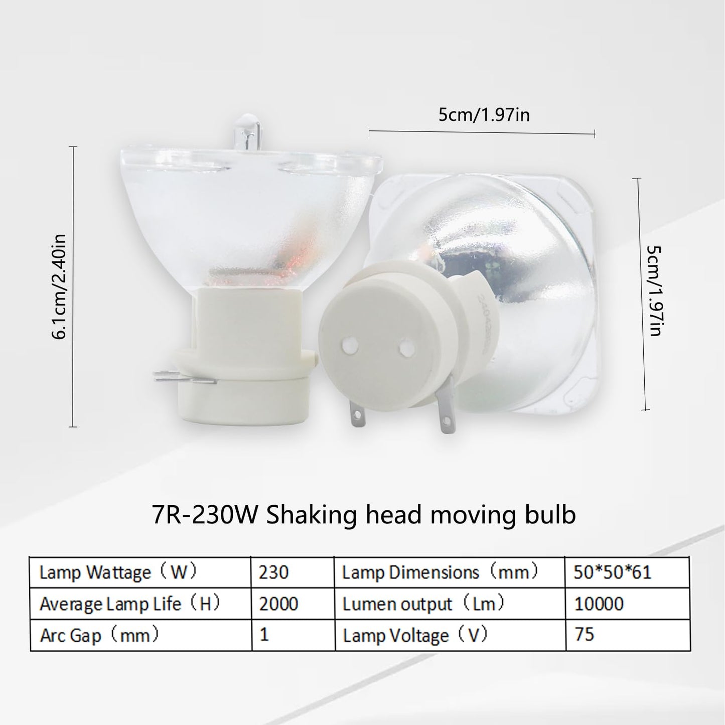 Pugody Premium Moving 7R 230w Beam Bulb?230W Stage Light Bulb?7R Platinum Stage Light?Professional 7R Beam Stage Lights?7R 230W Projector Lamps Stage