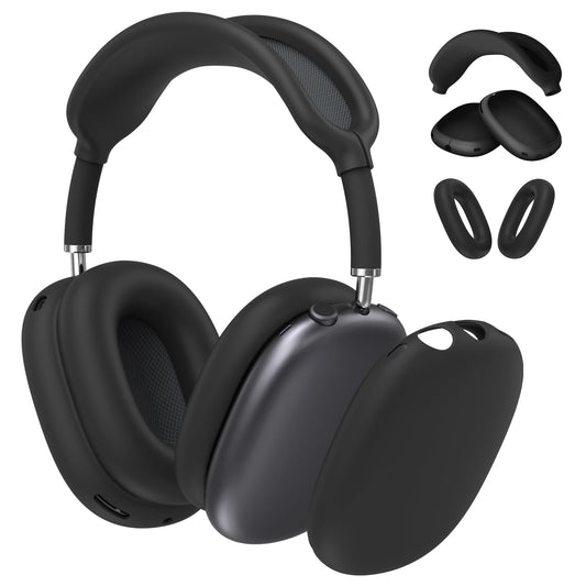 Fintie 3 in 1 Silicone Case Cover for AirPods Max 2 (2026) and AirPods Max 1 (2020/2024) Headphone, Anti-Scratch Ear Pad/Ear Cups/Headband Cover, Soft