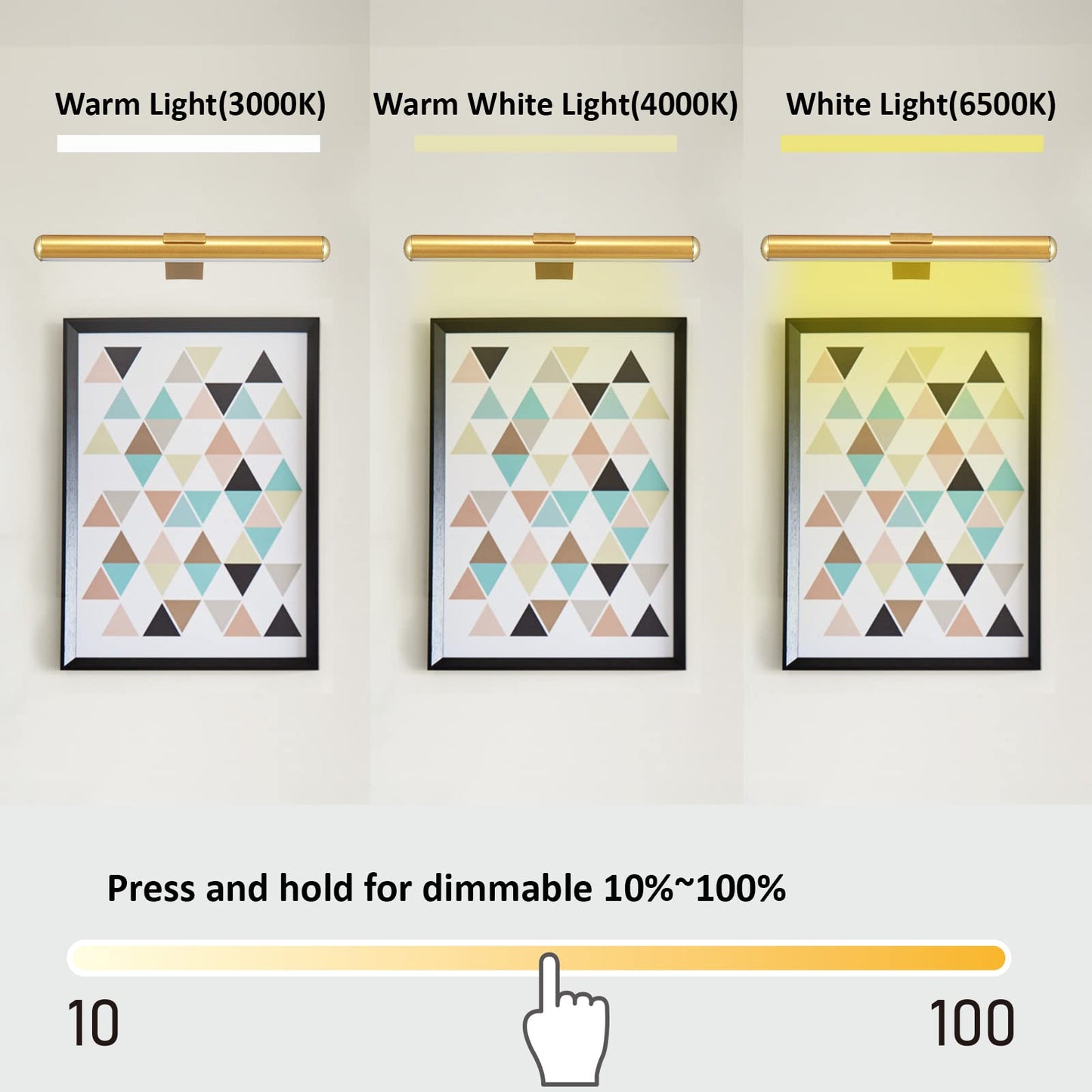 MIOBLUE Rechargeable Picture Lights with Remote,Full Metal Painting Light Display LED Battery Lamp with 3 Lighting Modes, Dimmable Dartboard Light