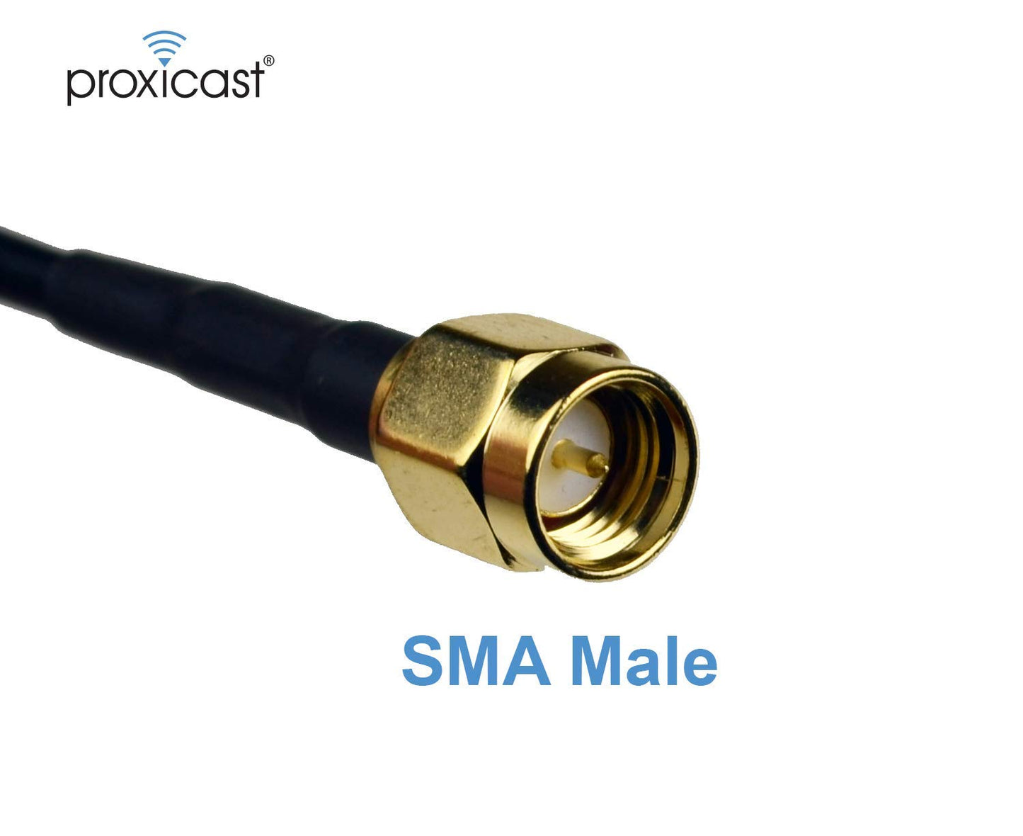 Proxicast Premium Extra Large 3-Inch Magnetic Antenna Base (SMA Jack/SMA Plug) - 6.5 Foot Coax Cable Lead - Mag Mount Stand for 4G / LTE Cellular