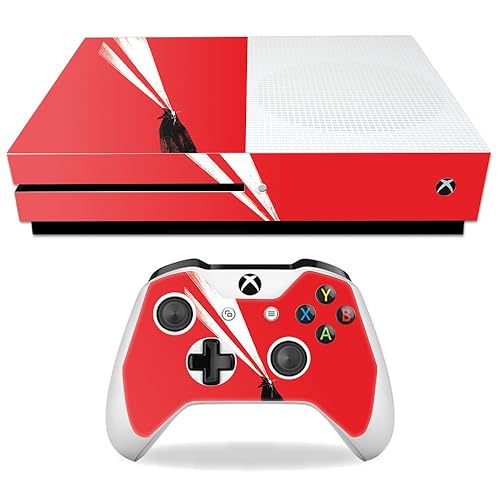 MightySkins Skin Compatible with Microsoft Xbox One S - Laser Crow | Protective, Durable, and Unique Vinyl Decal wrap Cover | Easy to Apply, Remove