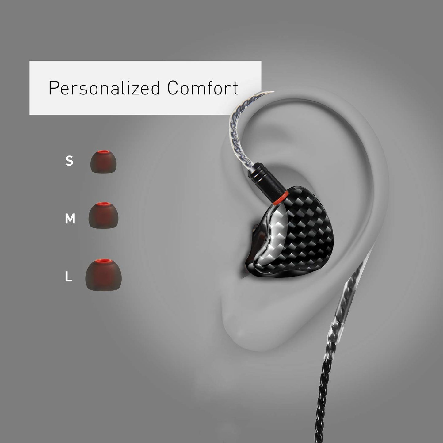 DEMAKE in Ear Monitor with Detachable 3.5mm Cable