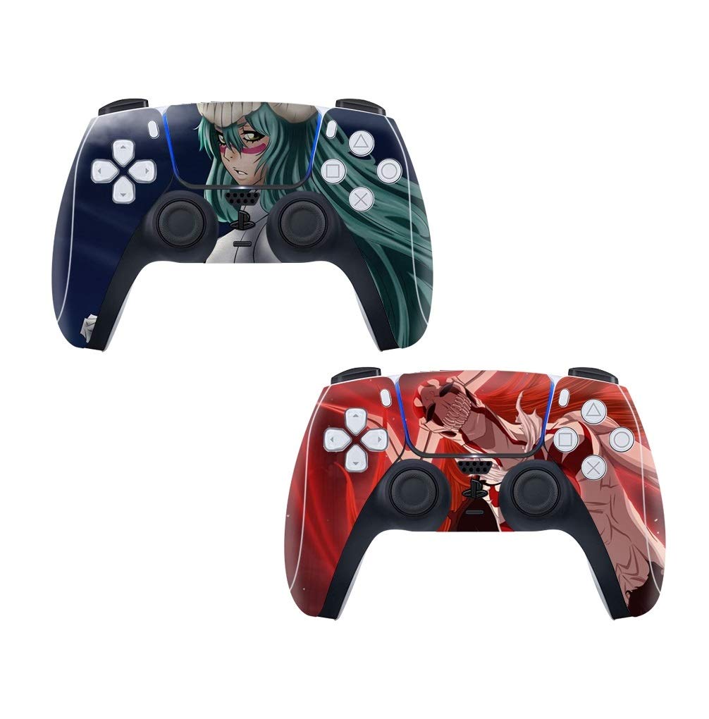 EBTY-Dreams Inc. - Set of 2 Bleac Kurosaki Ichigo, Neliel Tu Odelschwanck (Nel) Vinyl Skin Sticker Decal Protector for PS5 Controllers