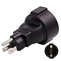 JORINDO Nema 5-15P to Germany Socket AC Adapter,USA Male 3 pin to Europen 2 Round Hole Female Power Converter,Us Standard Plug 5-15P to German Socket