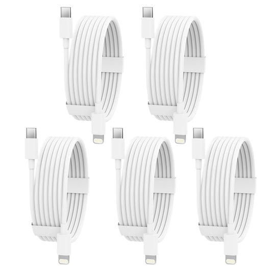 USB C to Lightning Cable 5 Pack 6FT [Apple MFi Certified] iPhone Fast Charger Fast Charging Type c to Lightning Cable for iPhone 14 13 12 11 Pro Max…