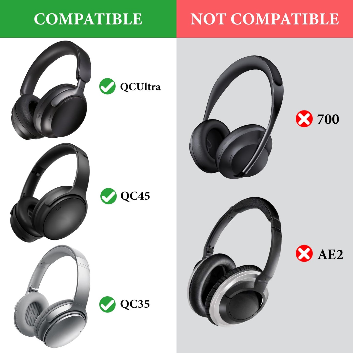 Geekria Shield Headphones Case Compatible with Bose QC Ultra II, QC Ultra, QC45, QC 35 II, QC25, Replacement Hard Shell Travel Carrying Bag with Cable
