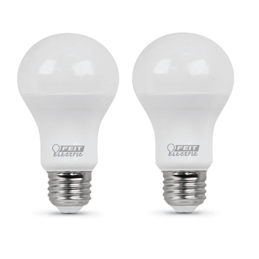 Feit Electric LED A19 Medium Base Light Bulb - 40W Equivalent - 10 Year Life - 450 Lumen - 2700K Soft White - Non-Dimmable | 2-Pack