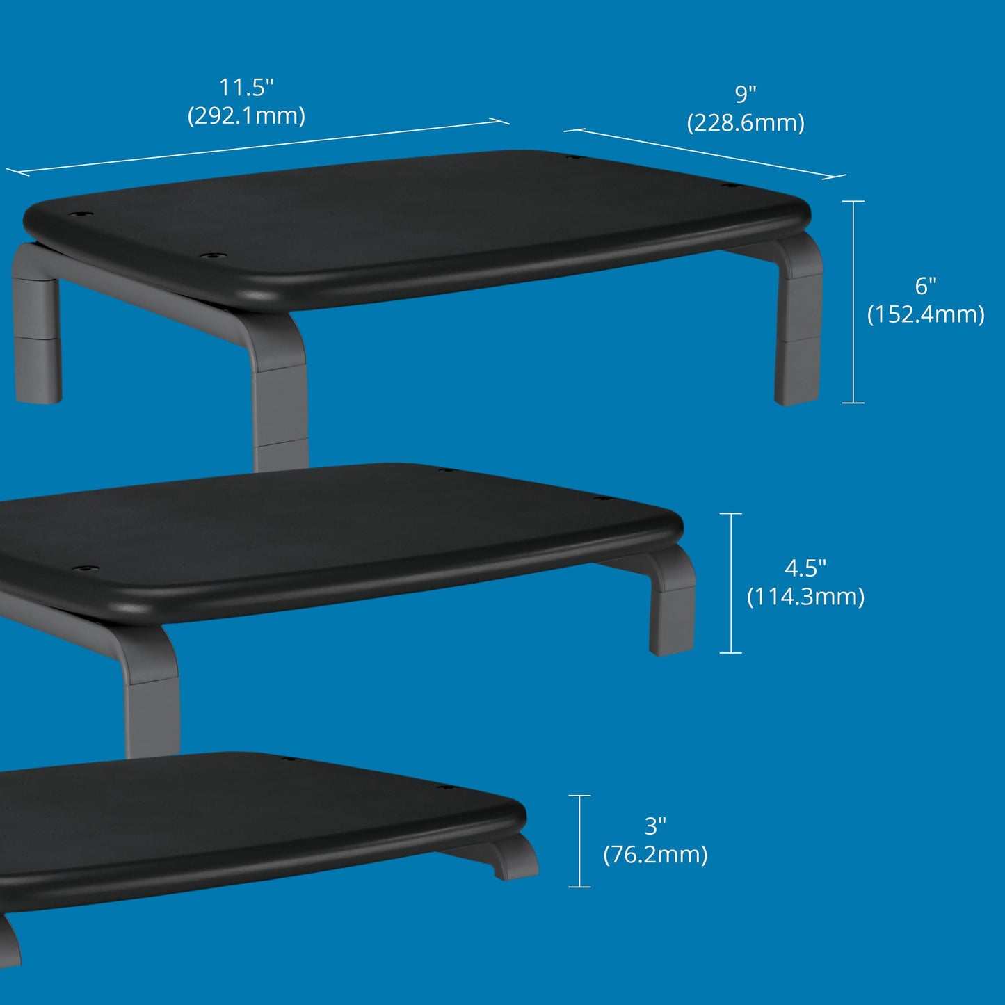 Kensington SmartFit Monitor Stand for up to 21” screens - Gray (K60087F)