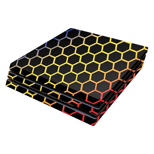 MightySkins Skin Compatible with Sony PS4 Pro Console - Primary Honeycomb | Protective, Durable, and Unique Vinyl Decal wrap Cover | Easy to Apply