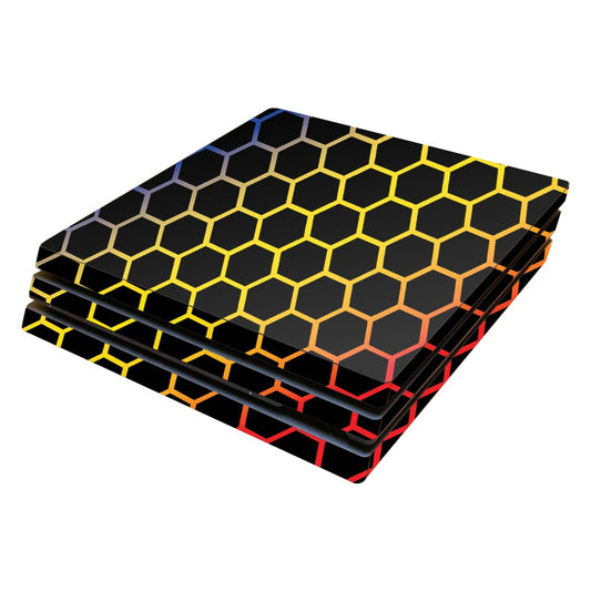 MightySkins Skin Compatible with Sony PS4 Pro Console - Primary Honeycomb | Protective, Durable, and Unique Vinyl Decal wrap Cover | Easy to Apply