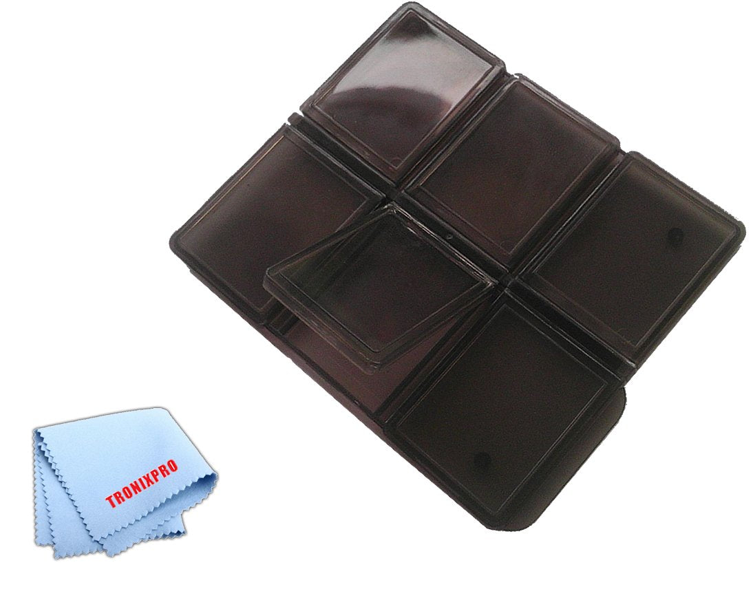 SD Memory Card Holder for 6 Cards, 6 Slots and a Microfiber Cloth