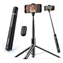 KOLOOBO 67'' Automatic Phone Tripod, Auto-Open Selfie Stick for iPhone with Remote, 360° Rotatable Extendable Phone Stand for Video Recording Vlog